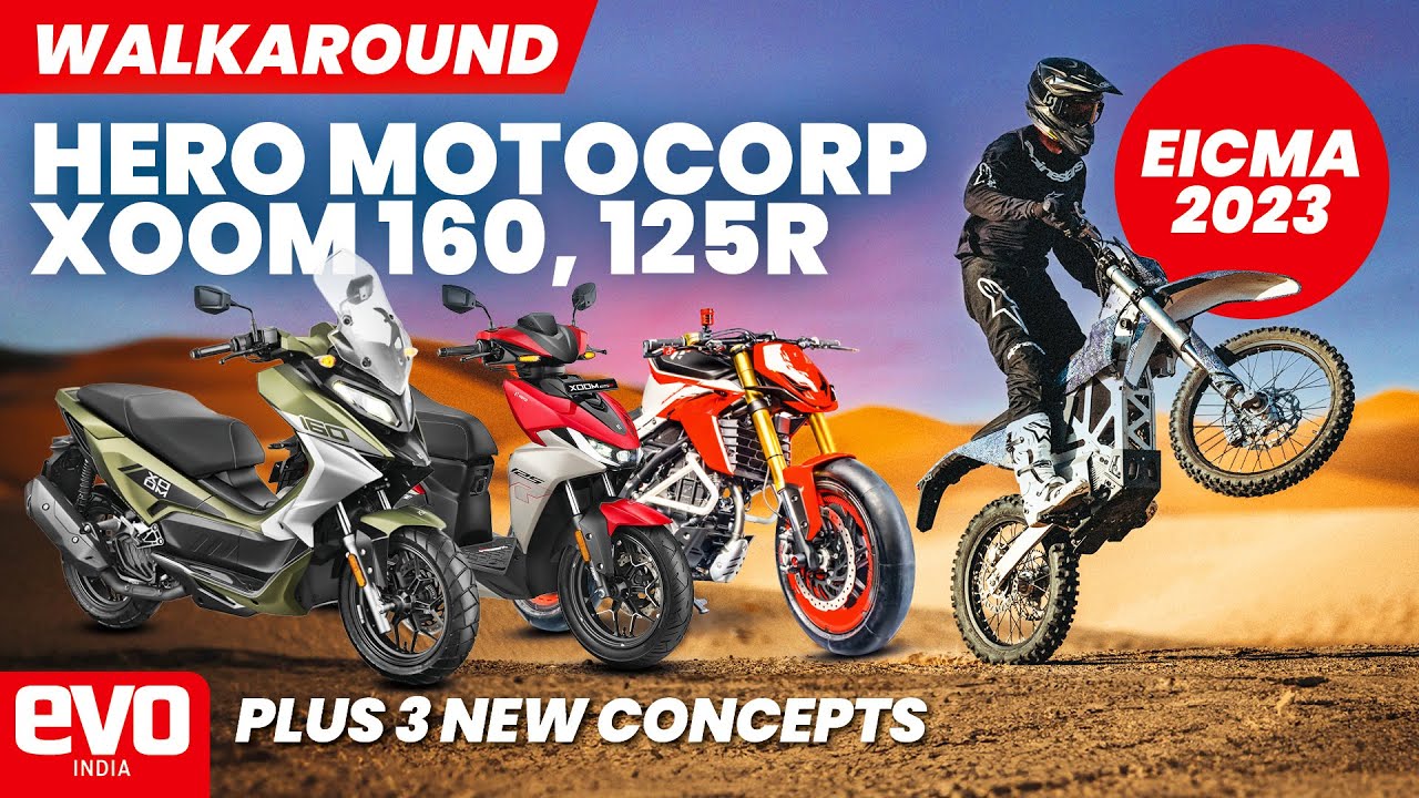 Hero Xoom 160, 125R, Vida V1 Pro, 2.5R XTunt Concept, Vida Lynx, Acro | EICMA 2023 | evo India