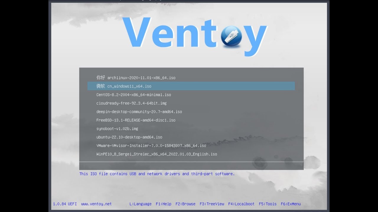 MultiBoot USB with all OS (Ventoy)