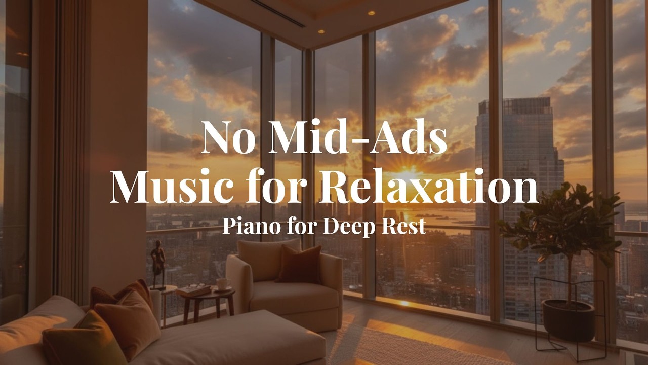 Playlist | Soft Piano for Deep Rest in City Sunset | No mid-ads 2 hours