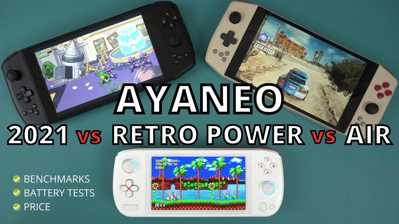 These benchmark results will surprise you! AYA NEO 2021 vs Retro Power vs Air comparison