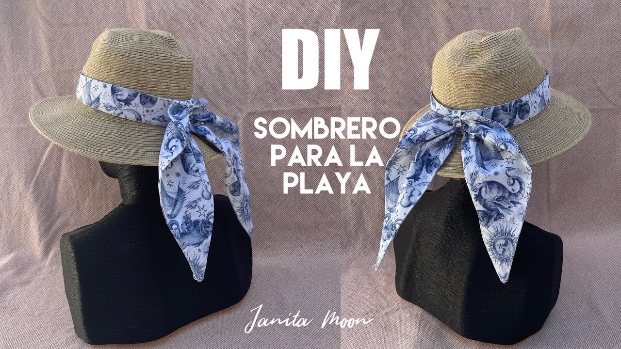 Como decorar mi sombrero de playa.