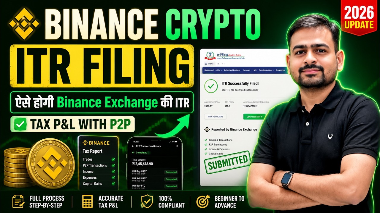 Binance Crypto ITR Filing | Binance Crypto Tax India | Binance P2P ITR Filing | Binance Koinx