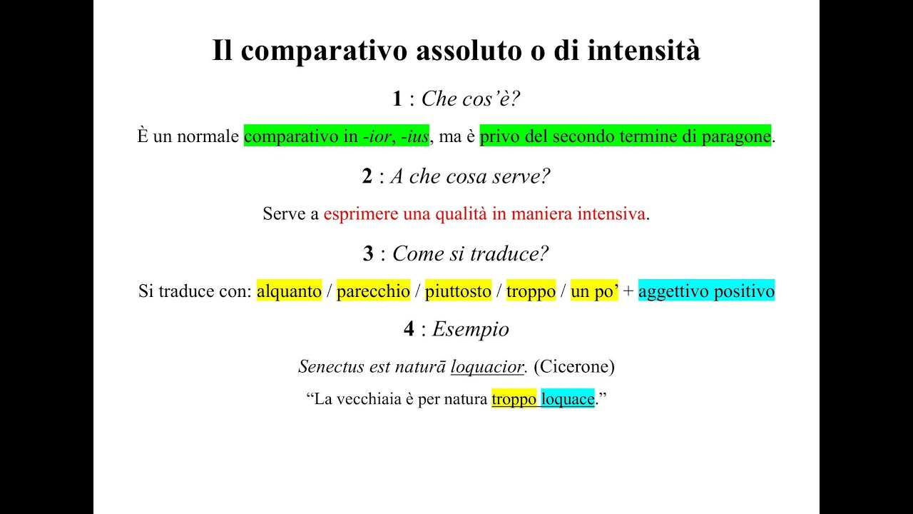 Il comparativo assoluto o di intensità degli aggettivi in latino - Pillole di Latino
