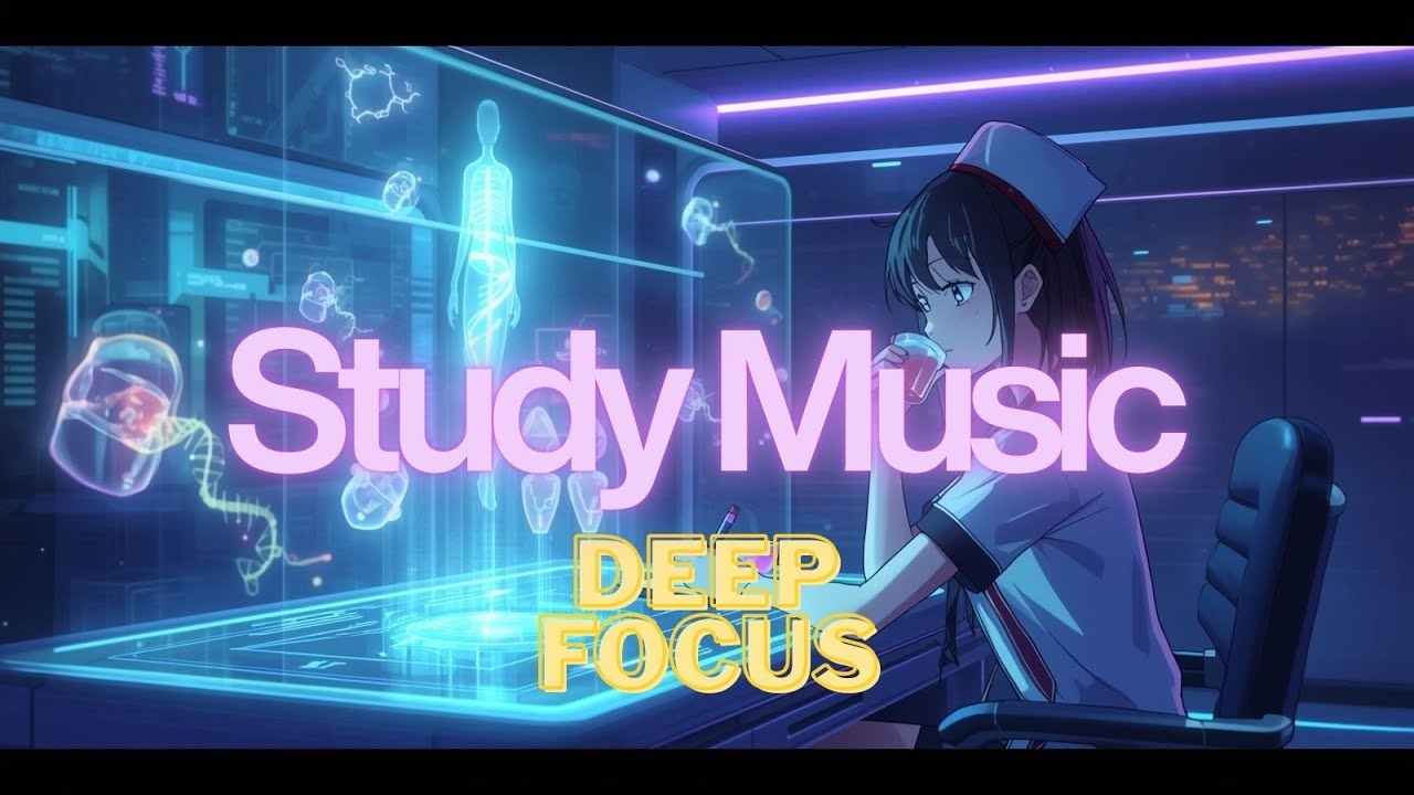 Late Study Nights - Futuristic Lofi Nursing & Biology Focus Music.