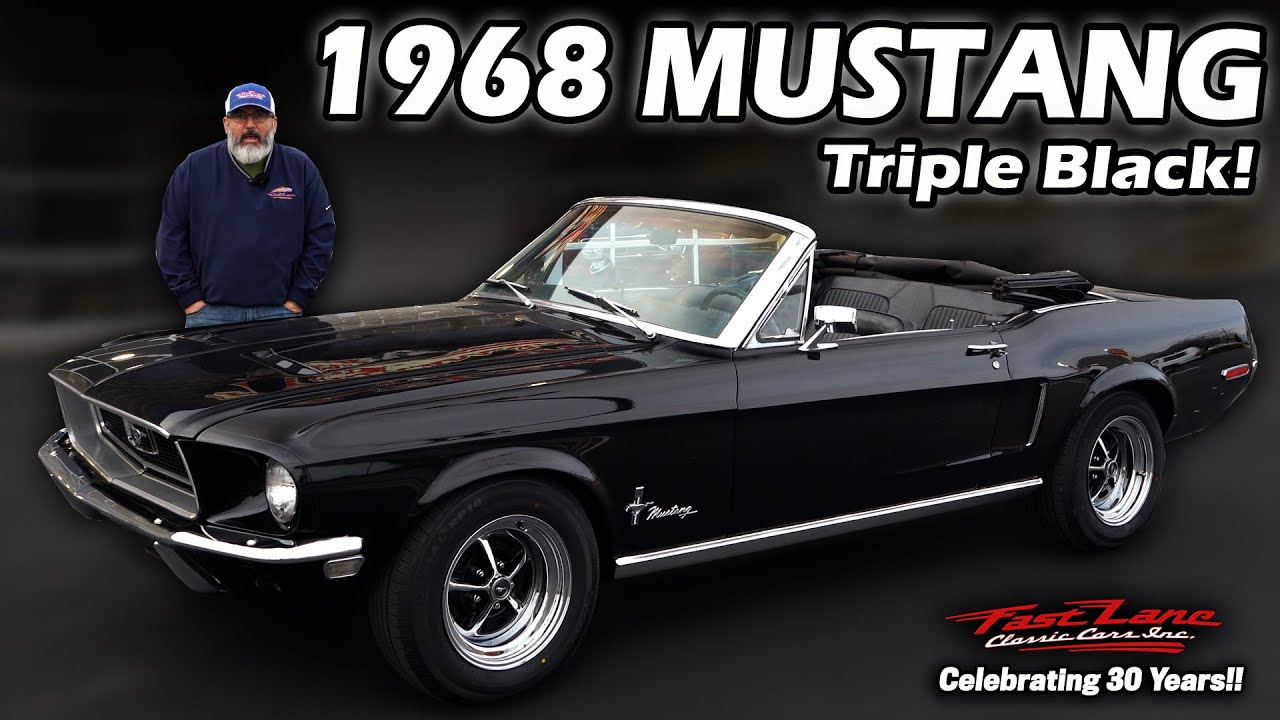 1968 Ford Mustang Convertible - Triple Black! - For Sale at Fast Lane Classic Cars!
