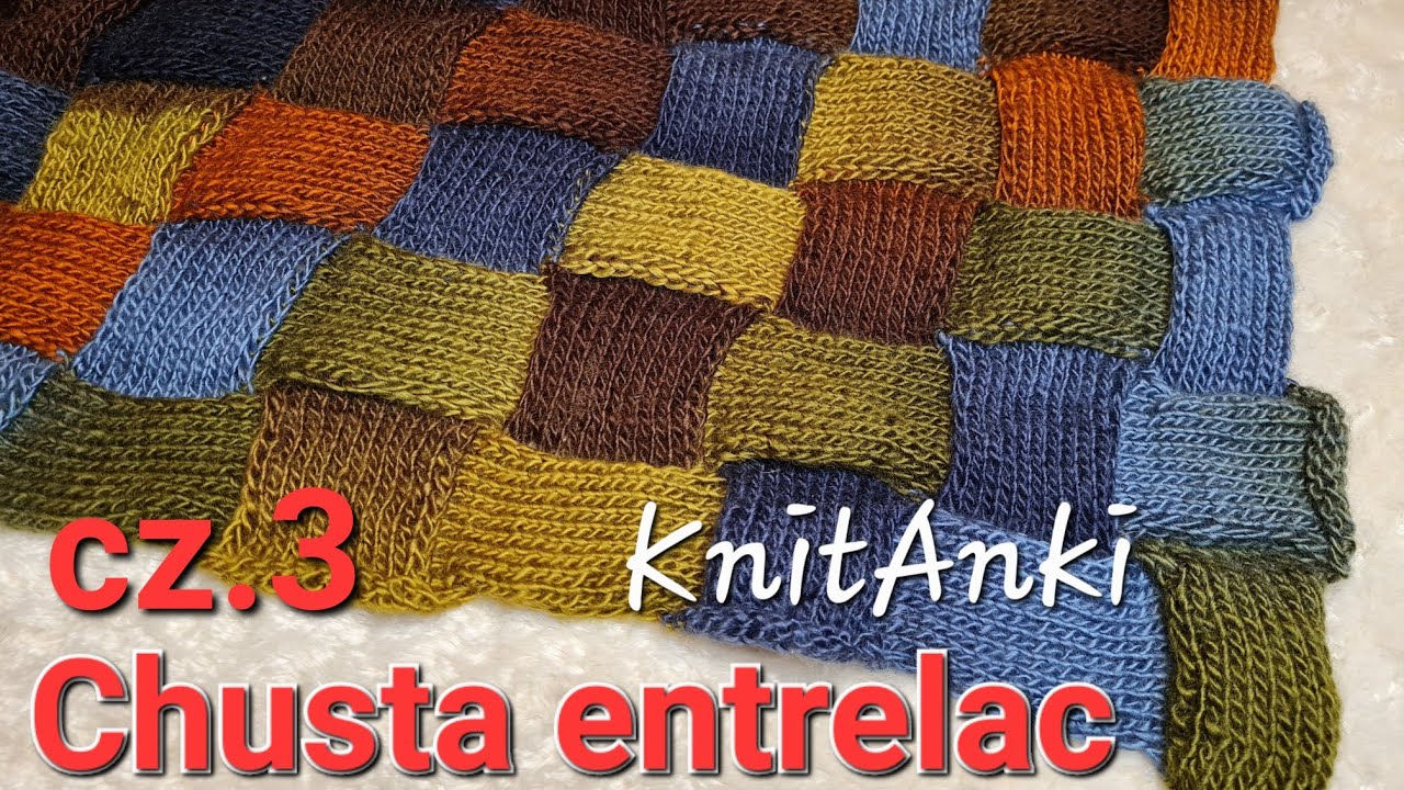 Chusta entrelac cz.3 #knitanki #druty #chusta  #entrelac #knitting #knittingpattern #stricken