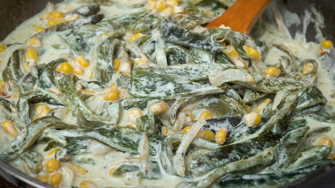 Cómo hacer rajas con crema | Rajas poblanas