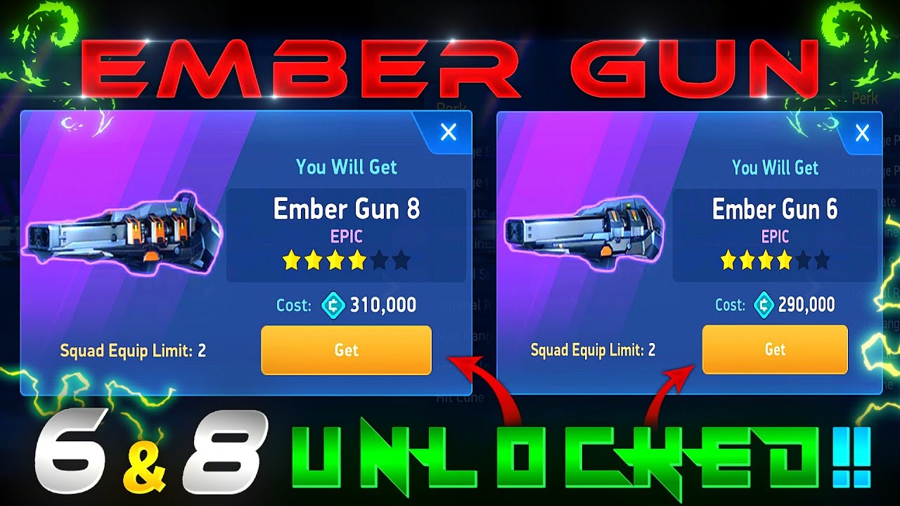 I BOUGHT EMBER GUN 6 & 8!! 🤩🔓 || REVIEW || MECH ARENA || HRG ||