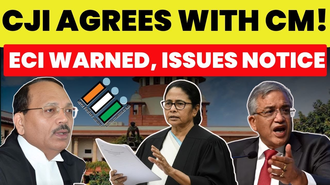 CJI AGREES WITH CM! ,'ECI WARNED, ISSUES NOTICE.' #supremecourtofindia