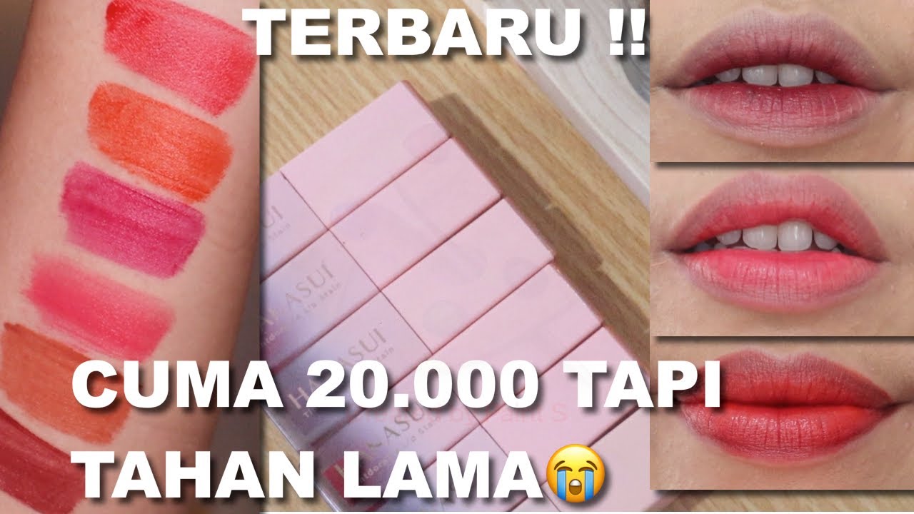 TAHAN LAMA 😆 HANASUI TINTDORABLE LIP STAIN Review + Swatches | TEST SEHARIAN | Maria Soelisty