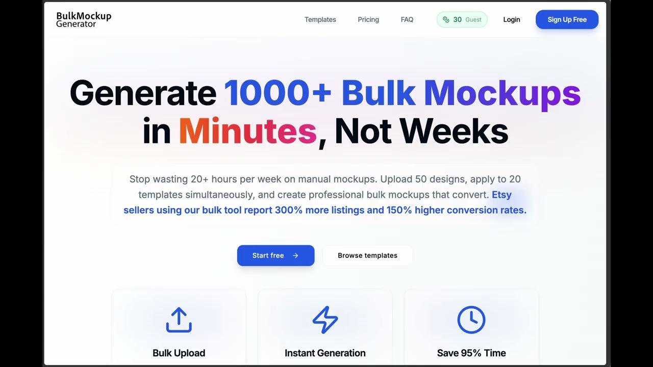Bulk Poster Mockup Generator for Etsy & Shopify POD stores (No Photoshop Needed!)