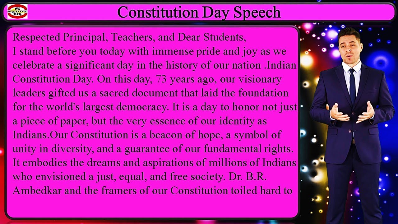 speech on constitution day | constitution day speech in english | indian constitution day speech |