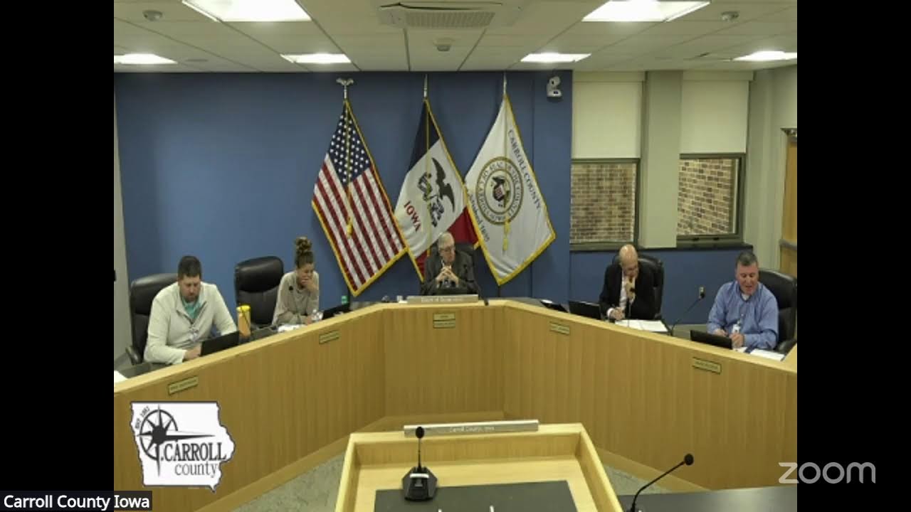 Carroll County Iowa Board of Supervisors Meeting