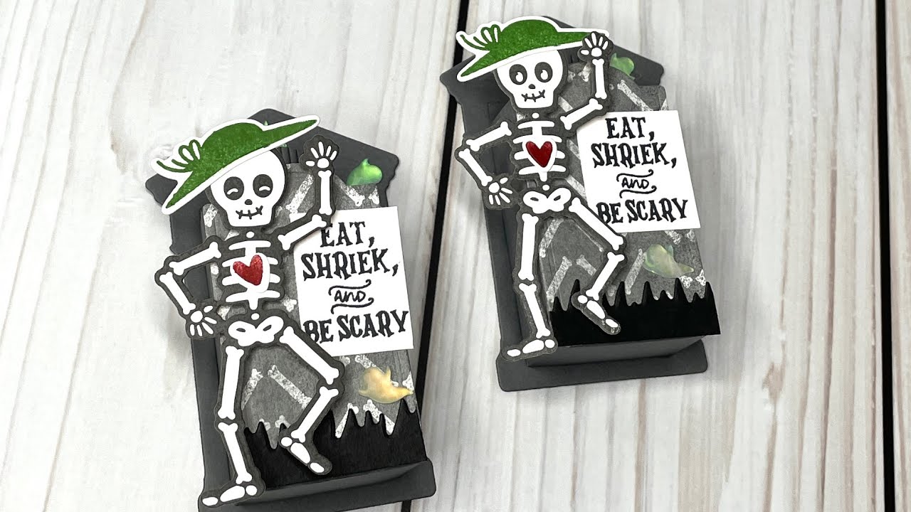 4 Tage Halloween - Bag of Bones / Tag 3 / Grabstein-Verpackung mit Leuchteffekt / Stampin`Up!