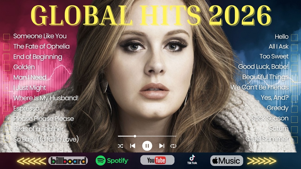 2026's Hottest Music Adele Ed Sheeran Taylor Swift Bruno Mars Lady Gaga TOP Trending Songs
