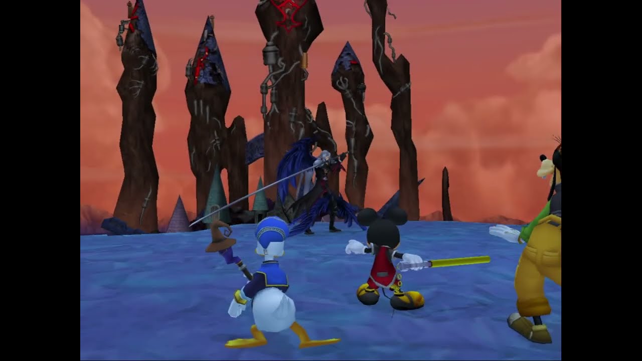 Kingdom Hearts 2 Final Mix: Mickey, Donald and Goofy VS Sephiroth