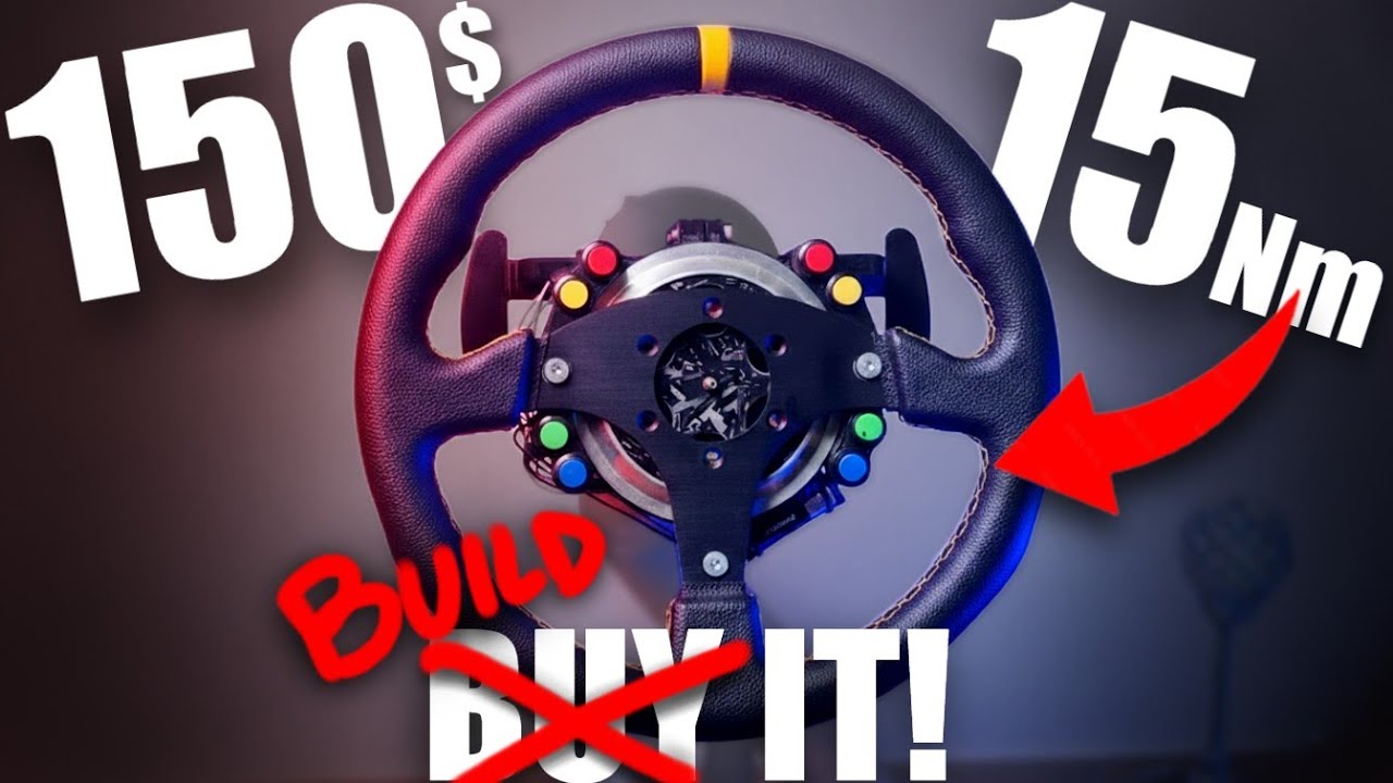 How To Build the BEST 3D printed Force-Feedback Direct-Drive Steering Wheel, UNDER 150$!!