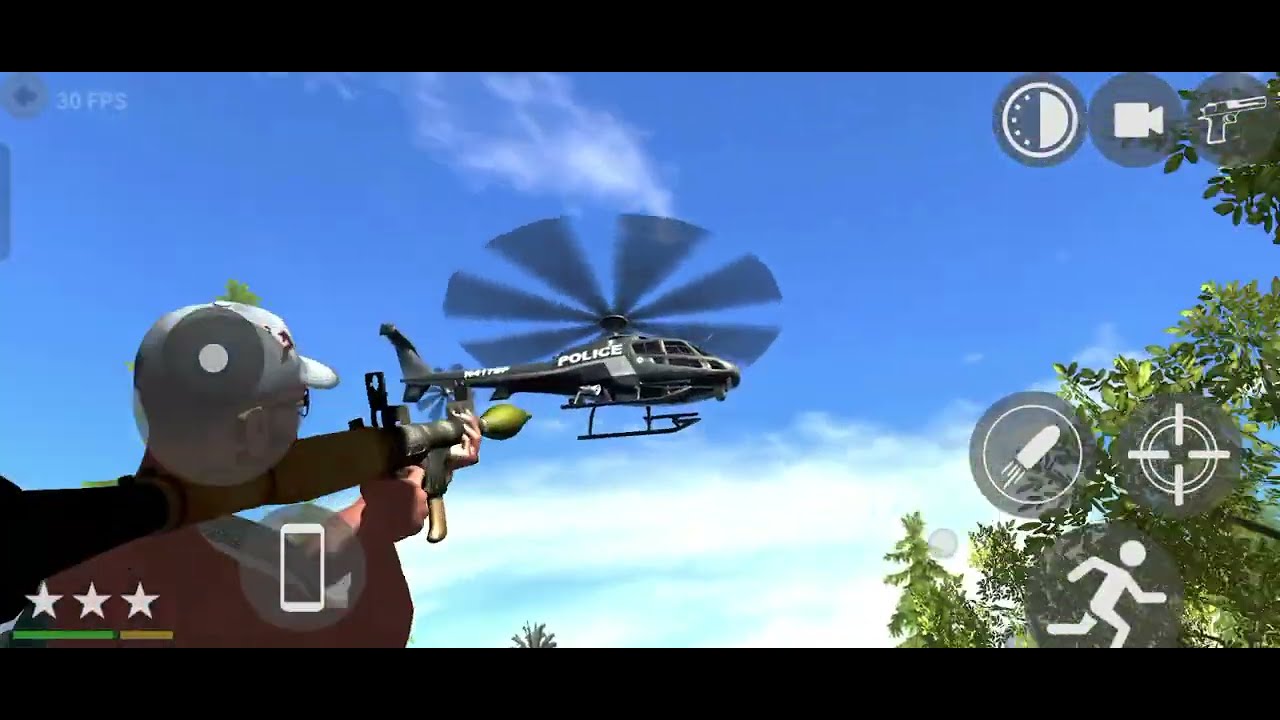 Franklin vs Police Helicopter 🚁🔥 | Massive RPG Blast in Mobile GTA!