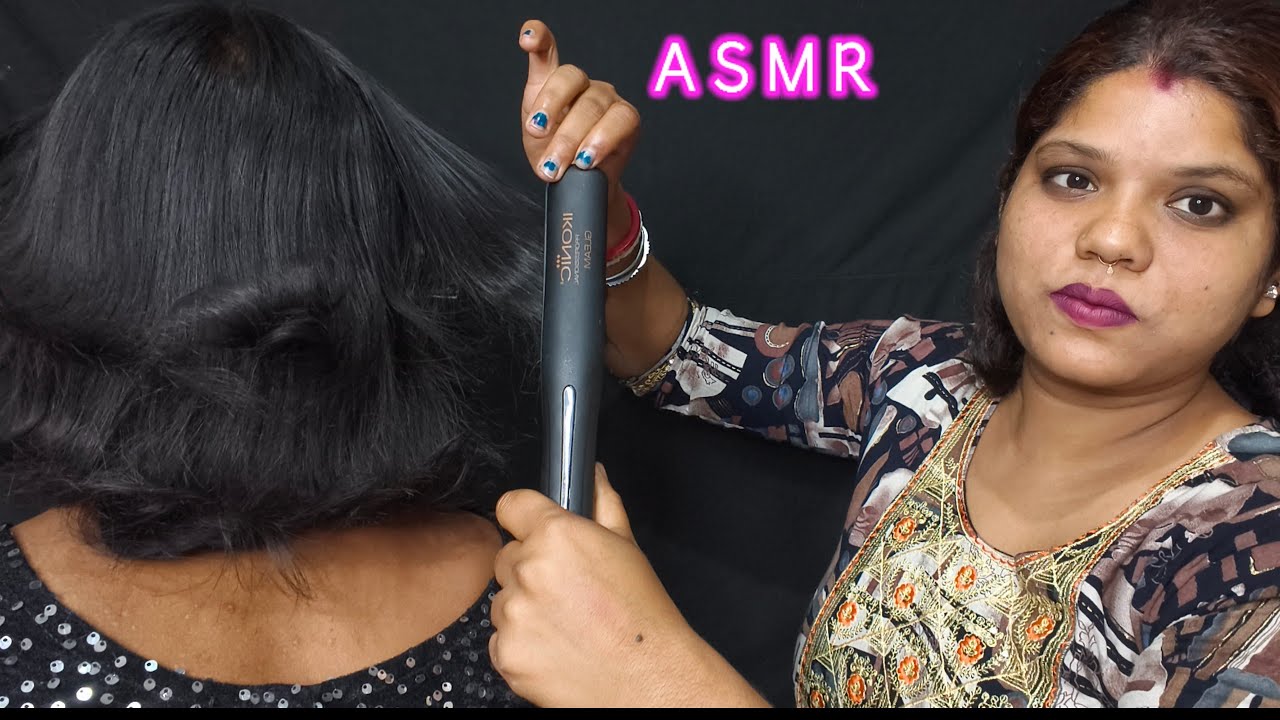 ASMR|| Doing My Elder Bro Transformation of Hair Straightening & Binding Style @asmrsangi7044 🌹