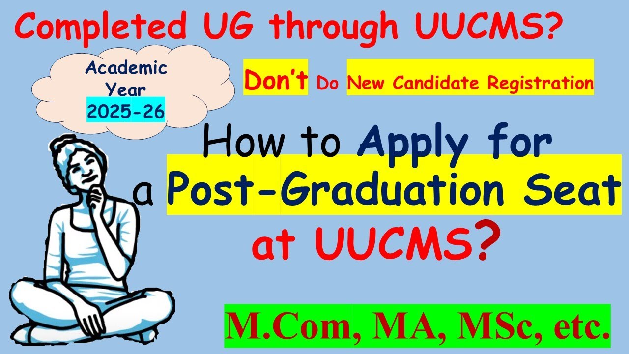 UUCMS Post Graduation Admission 2025-26 | Step-by-Step Application Process