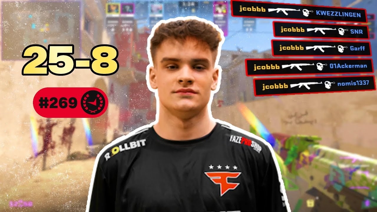 💀 JCOBBB 25-8 POV: FACEIT MASTERCLASS (Mirage) | 3978 ELO