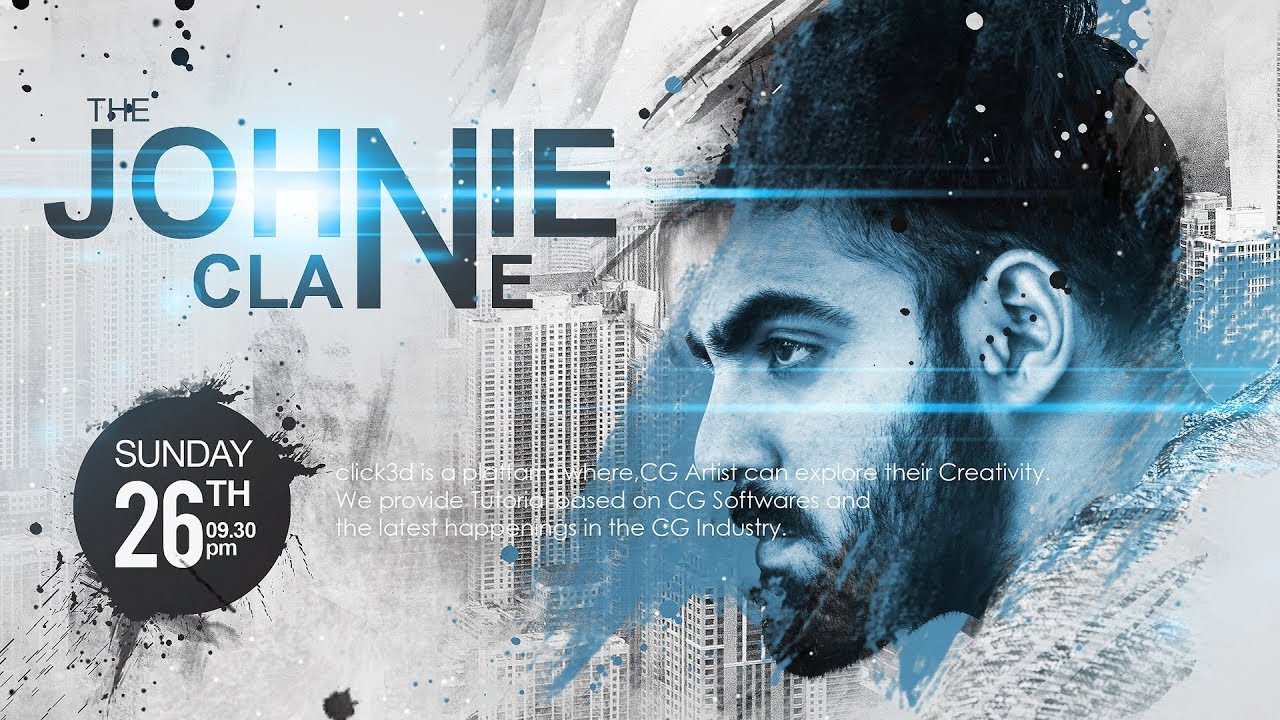 Advertising Poster Design in Photoshop | click3d