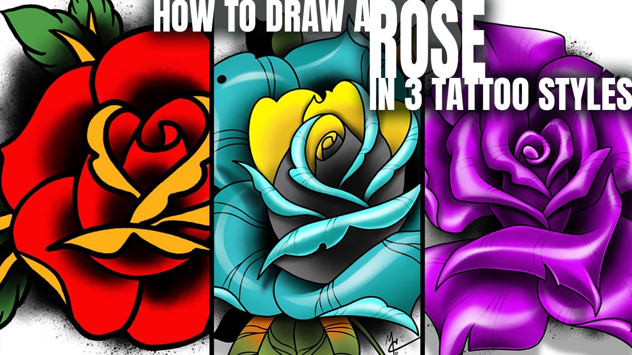 How to draw a rose | FULL COURSE | TATTOO STYLE TUTORIAL