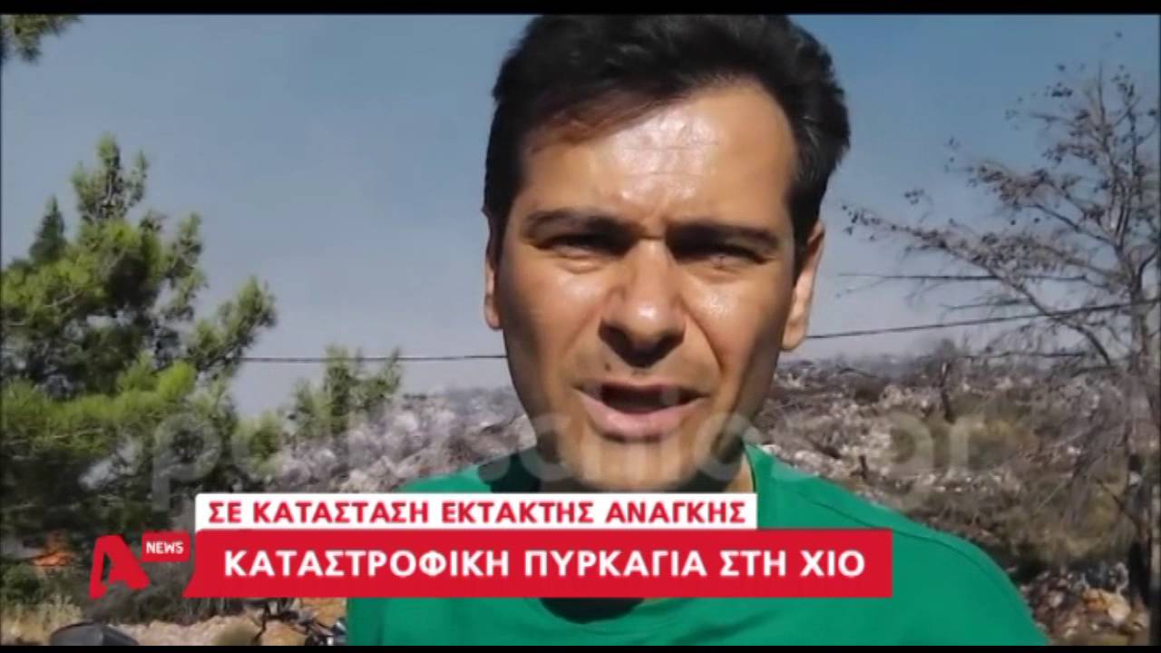 Καταστροφική πυρκαγιά στη Χίο