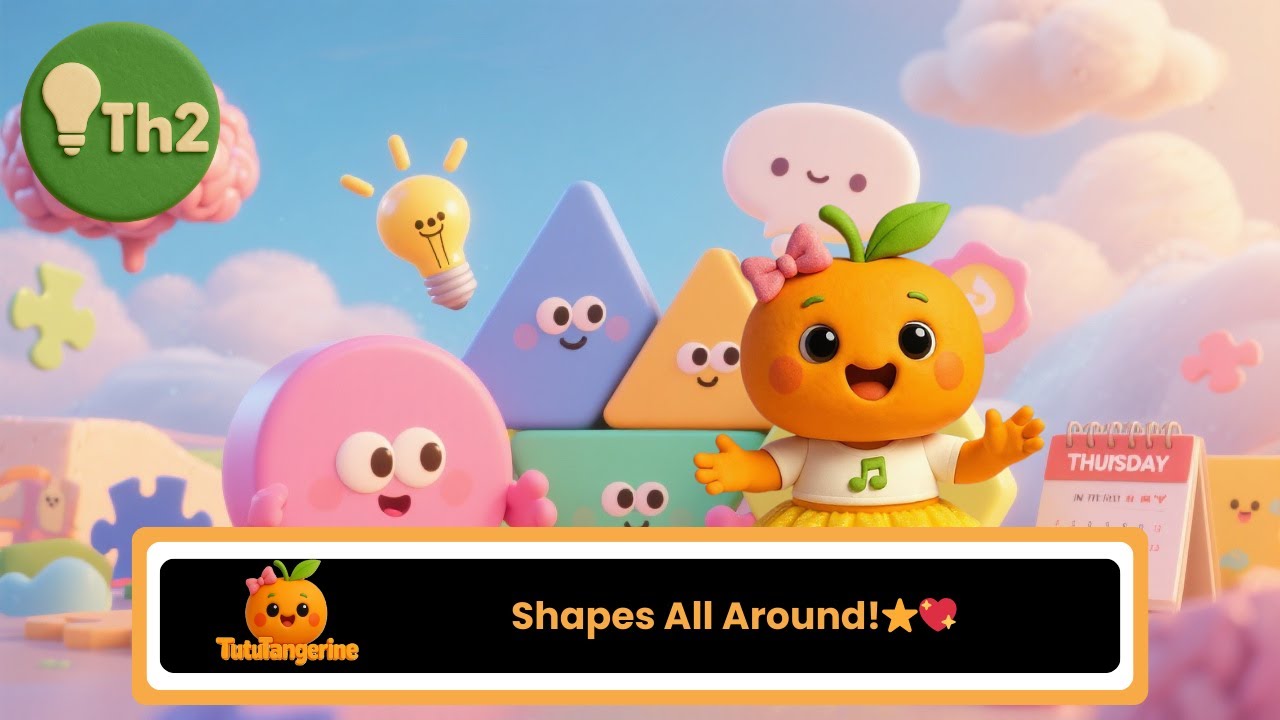 🔺 Shapes All Around! | Thinky Thursday with Tutu & Friends 🎶✨