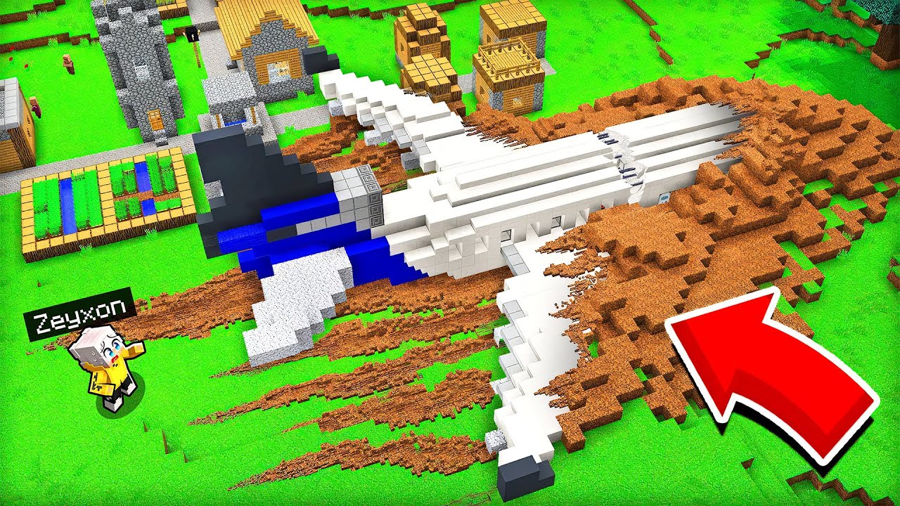 Un'AEREO si È SCHIANTATO su CASA MIA in Minecraft