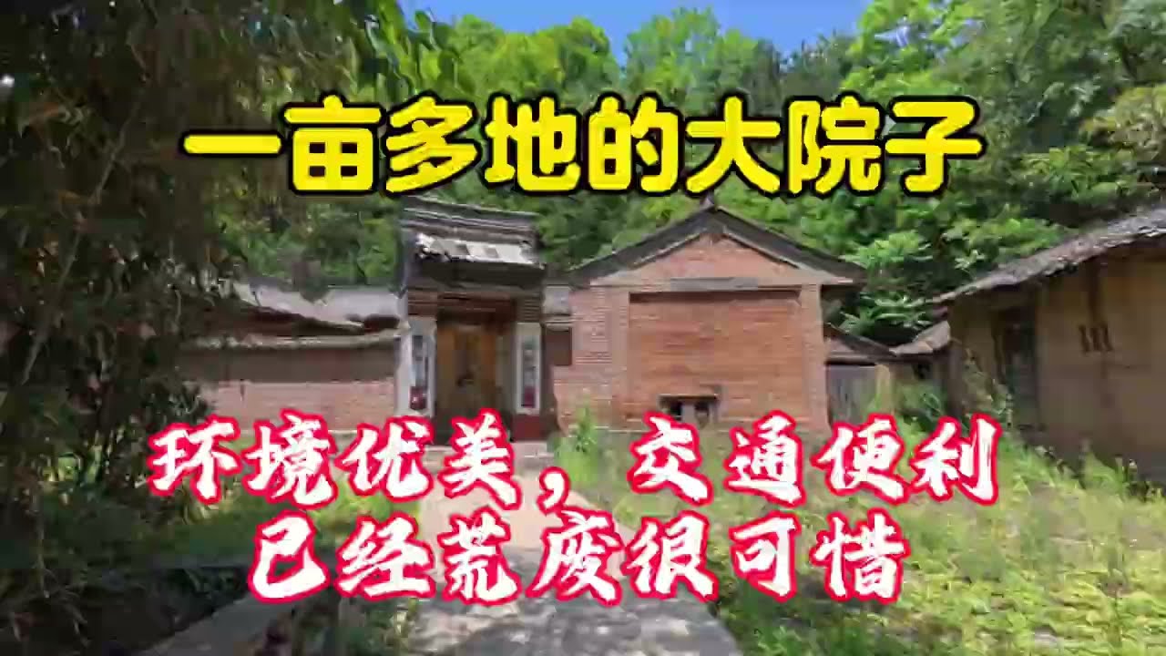 废弃的大院子占地一亩多，环境优美，交通便利，白送都没人要