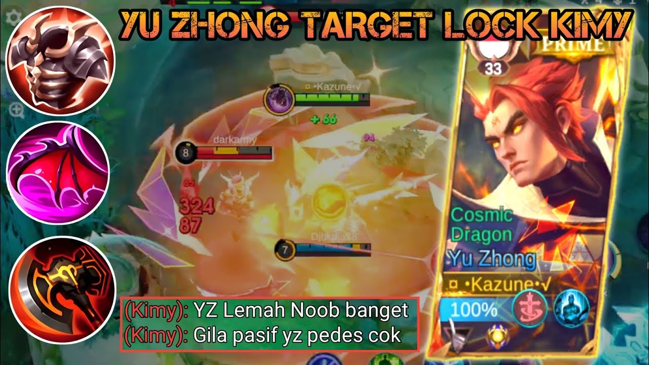 Yu Zhong can use core items to quickly finish off all enemies in Mobile Legends