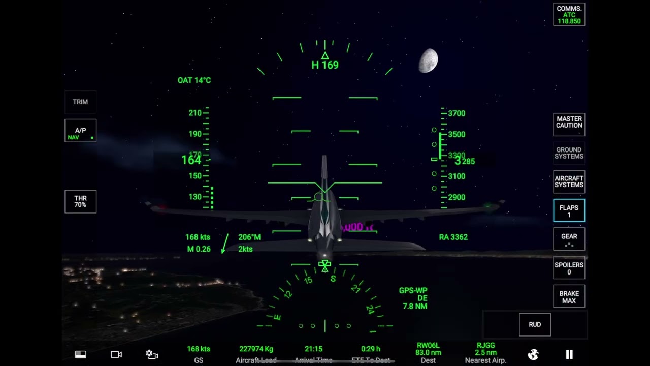 【A333】RFS Flight Simulator  A330-343 大阪/關西KIX -- 名古屋/中部NGO