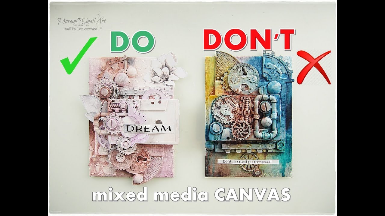 DOs & DON'Ts Mixed Media CANVAS for Beginners ♡ Maremi's Small Art ♡