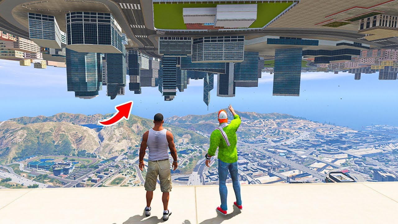 Franklin Found Flipped INDIAN THEFT AUTO SIMULATOR City in SKY in GTA 5!