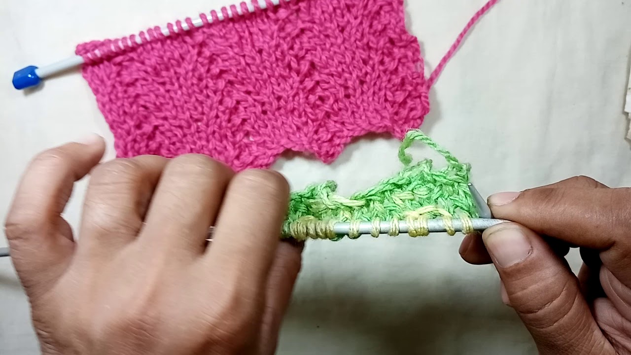 طريقة عمل غرزة دانتيلا من التريكو