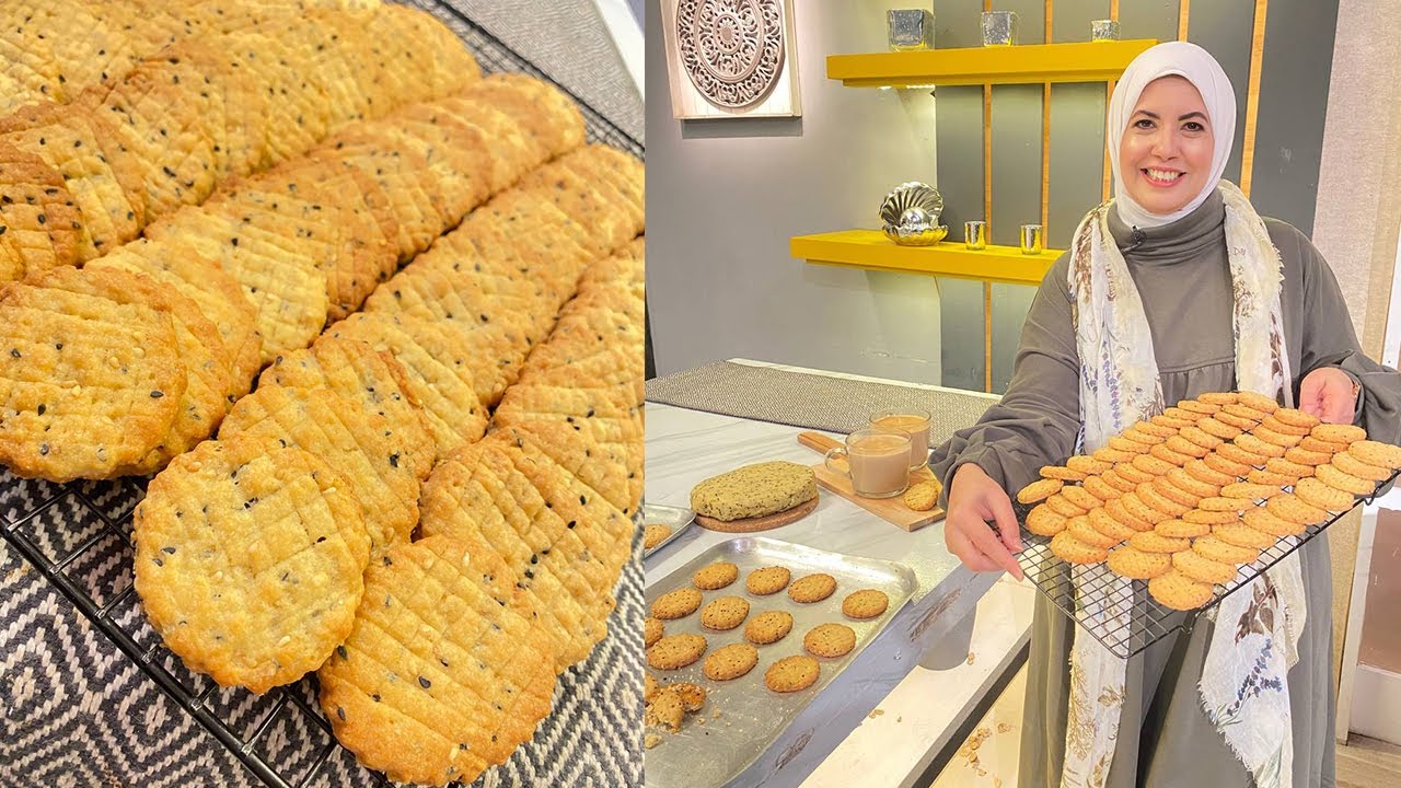 العزومة مع الشيف فاطمة أبو حاتي | بسكويت السمسم وحبة البركة - الرد على أسئلة السوشيال ميديا