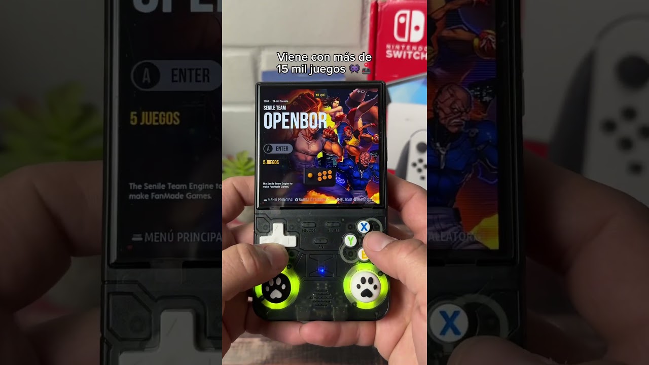 Consola port&aacute;til retro con m&aacute;s de 15.000 juegos cl&aacute;sicos incluidos (PS1, Arcade, NES, GBA, SNES).