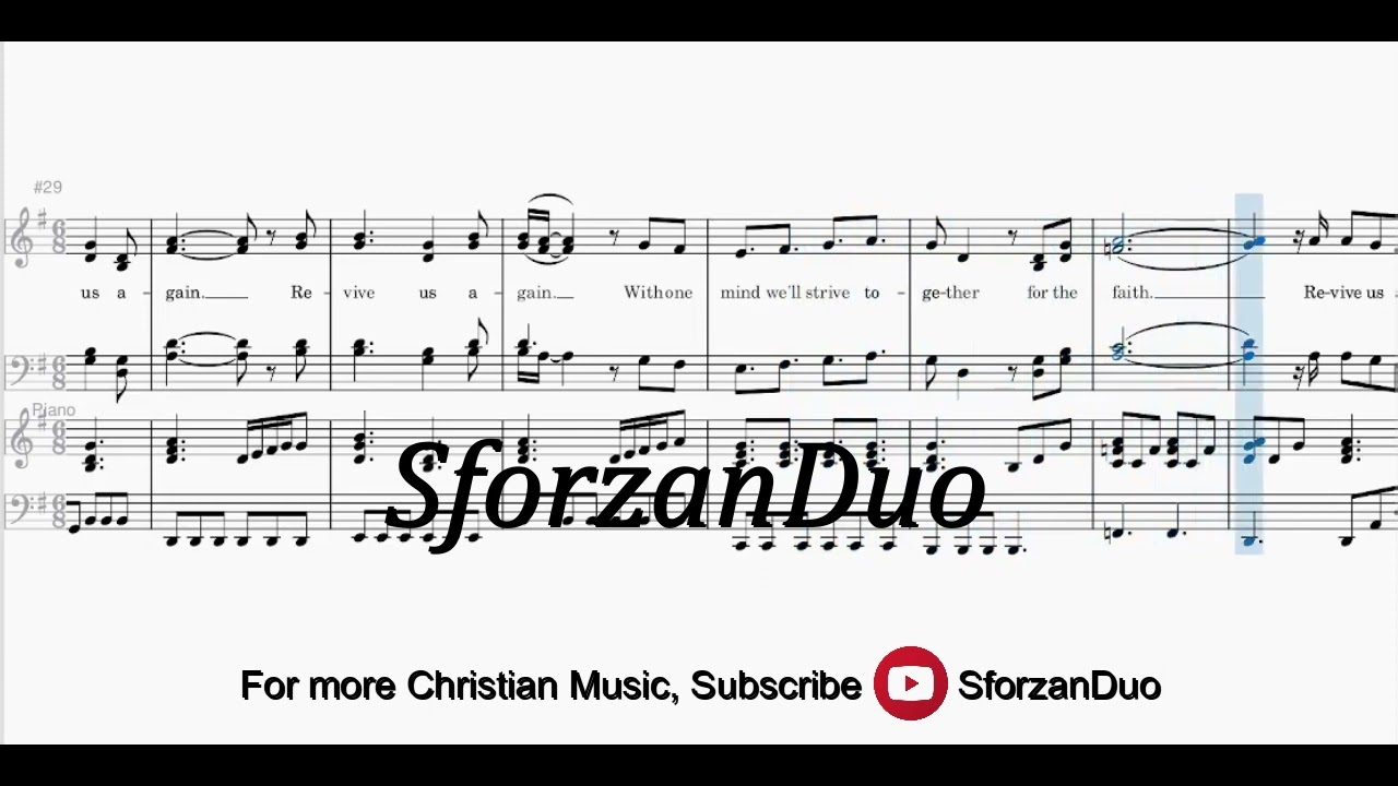 Revive Us Again SATB with Piano Accompaniment | Performed By: Lancaster Baptist Church | Andy Park