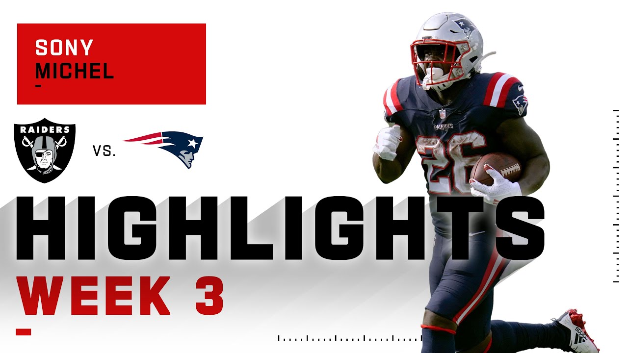 Sony Michel Runs Through Raiders | NFL 2020 Highlights