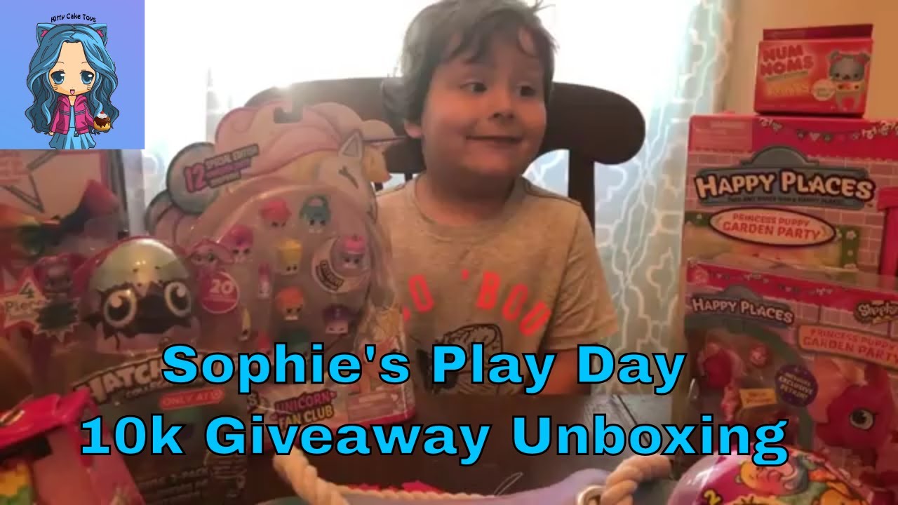 Unboxing Sophie's Play Day 10k Giveaway!! - Kitty Cake Toys