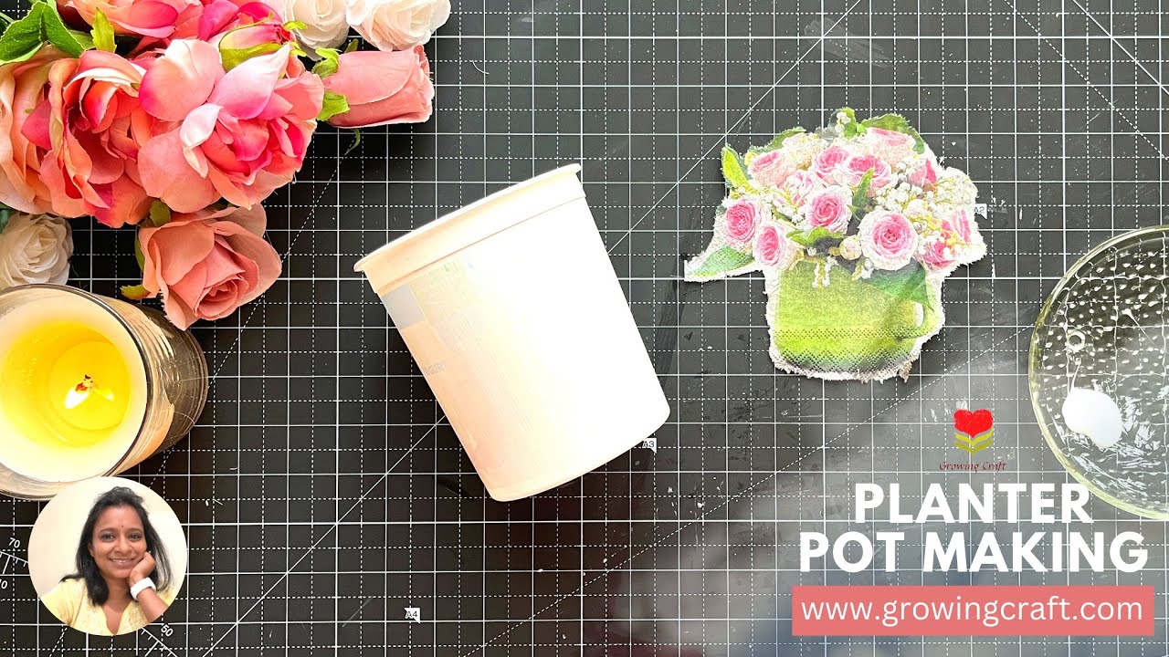 Planter Plastic DIY I Easy Decoupage tutorial DIY How to make old wood texture