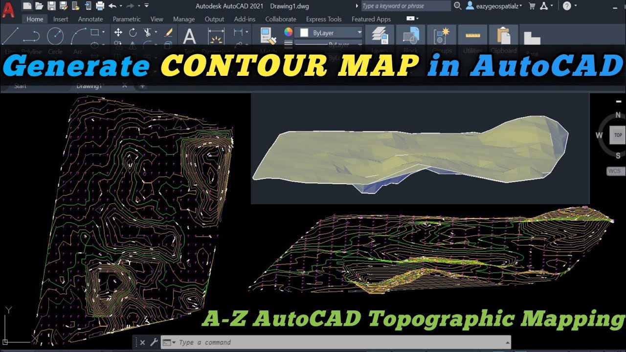 CONTOUR MAP Directly in AutoCAD for Surveyors || Excel to AutoCAD for Beginners