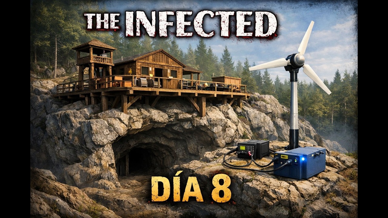 THE INFECTED Dia 8, ELECTRICIDAD y DEFENSA de BASE Juego de supervivencia Zombie en Español