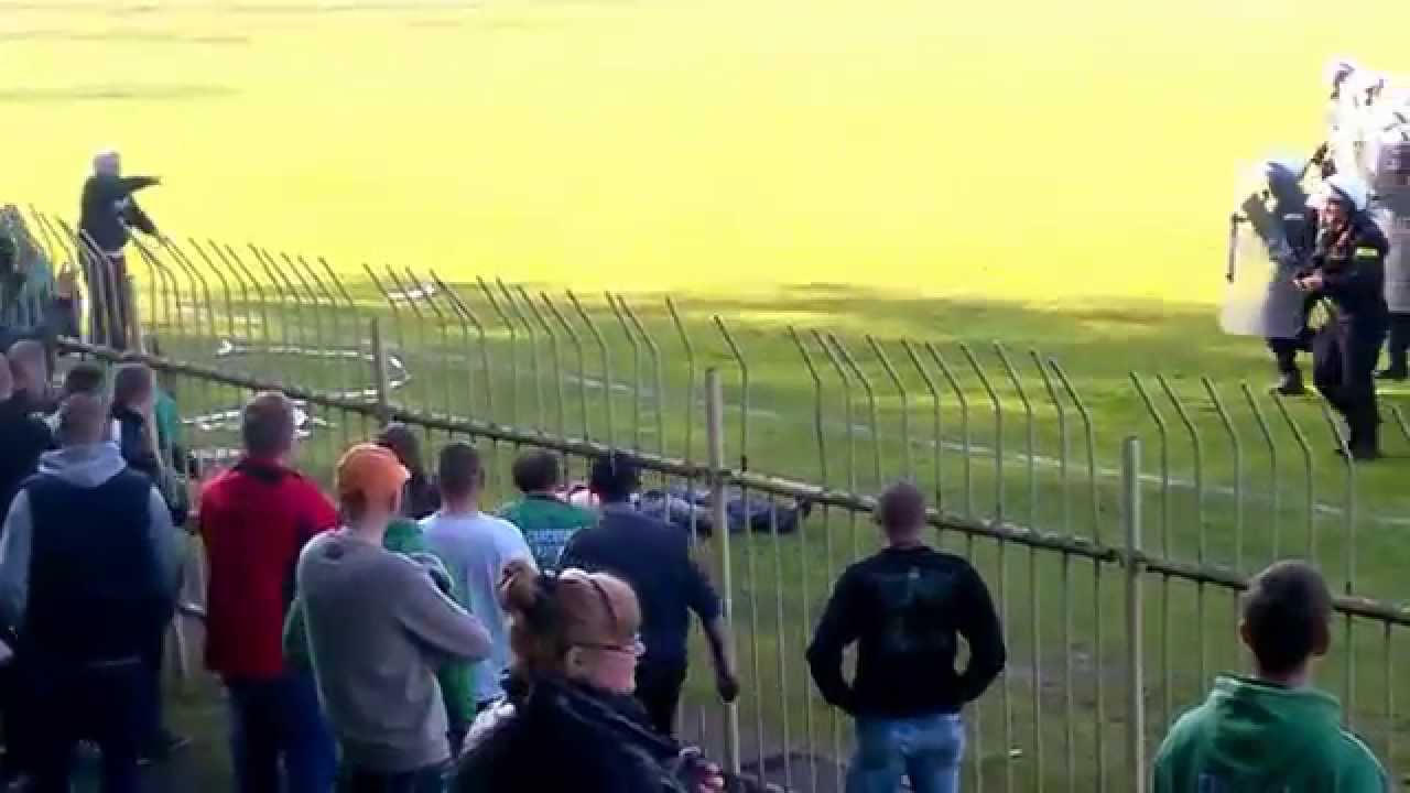 Postrzelony kibic na meczu Concordia Knurów-Ruch Radzionków 02.05.2015r