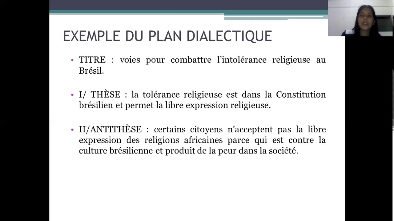 Le plan dialectique
