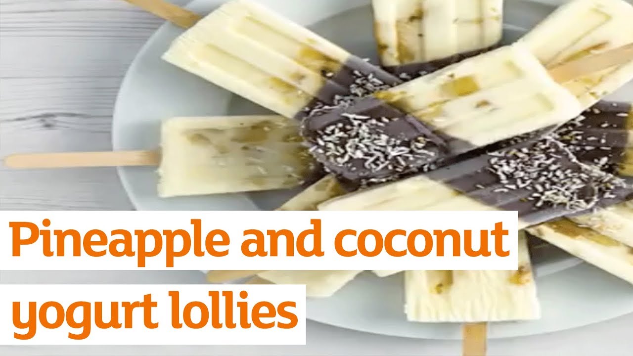 Homemade pineapple and coconut yogurt lollies | Recipe | Sainsbury's