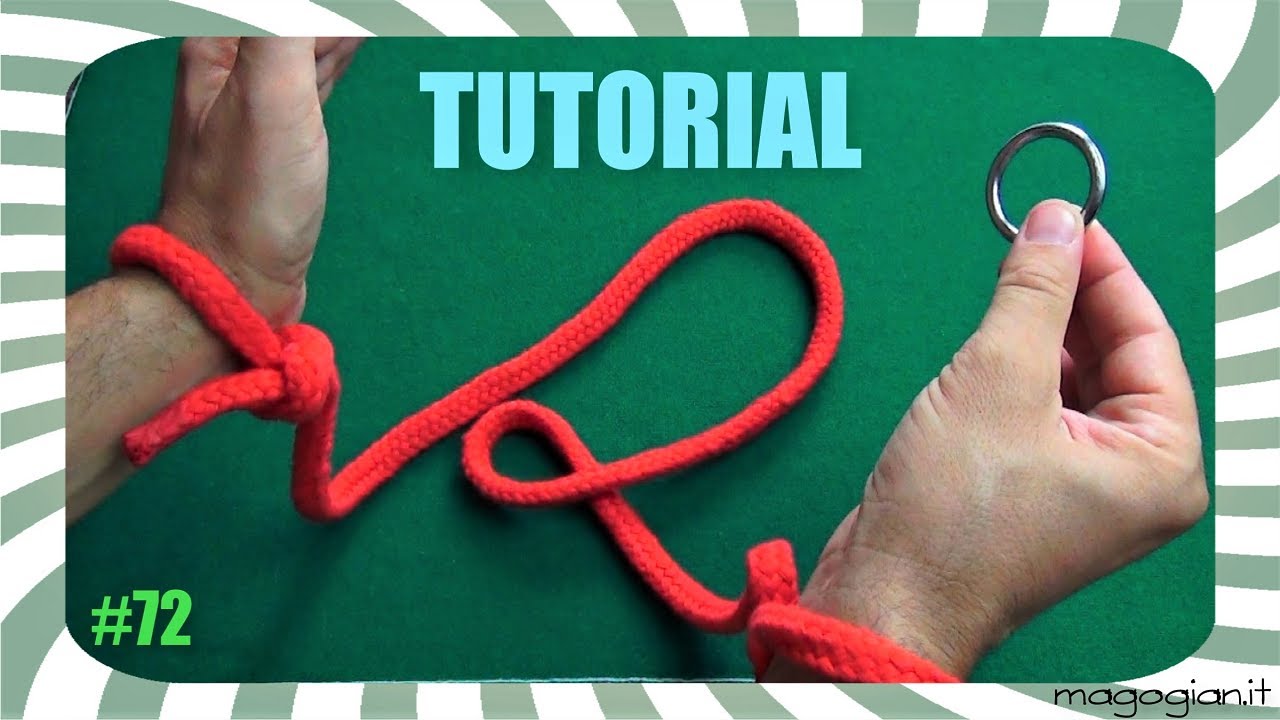 Trucco di Magia semplice TUTORIAL Gioco con corda e mani