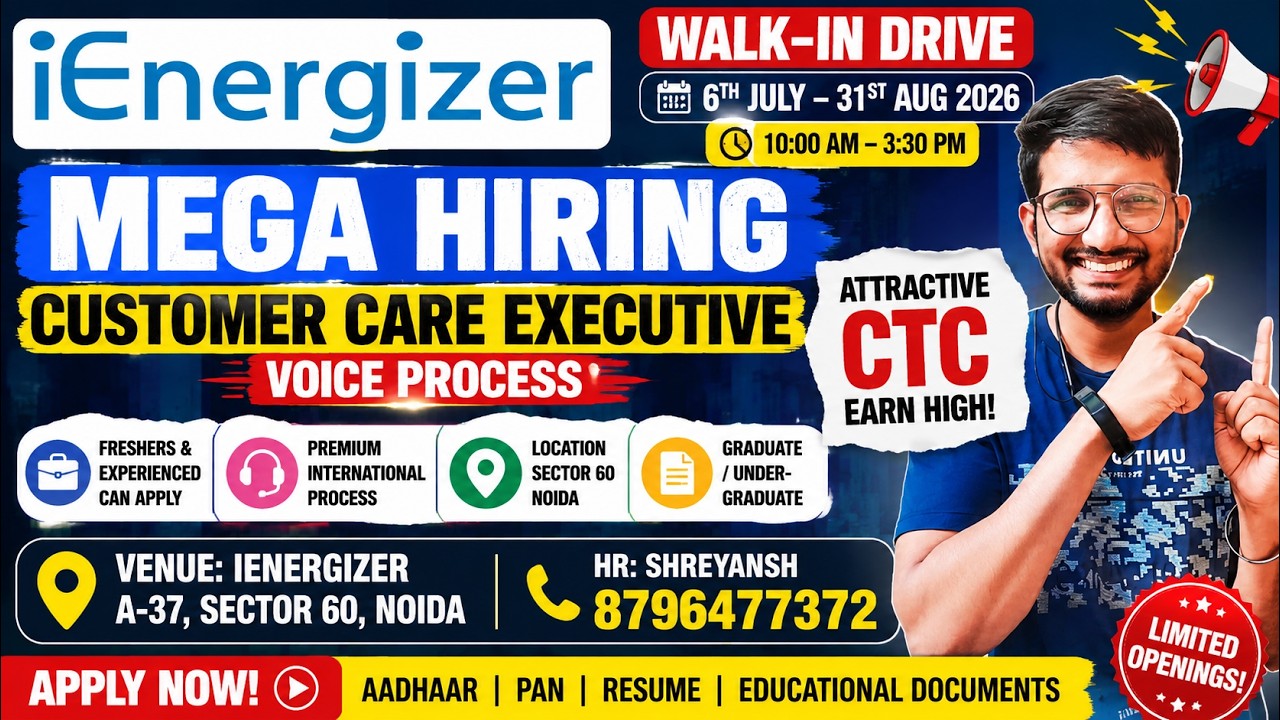 Noida Job Vacancy 2026 | Walk-in Jobs 2026 | Mega Hiring 2026 | Latest Noida Jobs 2026