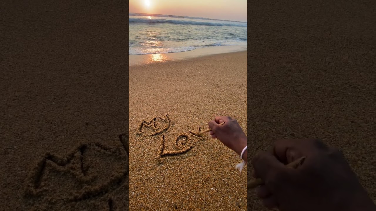 My Love Written on a Sandy Beach with Ocean Views